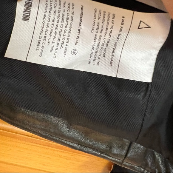 Reformation Big Dipper Leather Moto Style Jacket, Size S - Picture 7 of 13